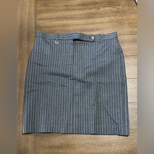 Michael Kors Gray Pinstripe Pencil Skirt